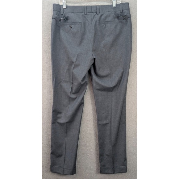 Polo Ralph Lauren Wool Dress Pants Womens 12 Gray Flat Front Cuffed Modern USA - Picture 6 of 14